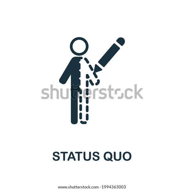 Status Quo icon. Monochrome simple\
element from personal growth collection. Creative Status Quo icon\
for web design, templates, infographics and\
more