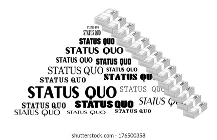 Status Quo words. A vector illustration