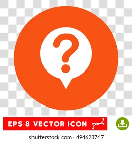 Status round icon. Vector EPS illustration style is flat iconic bicolor symbol, white and orange colors, transparent background.