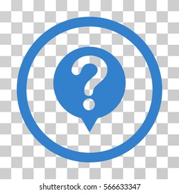 Status rounded icon. Vector illustration style is flat iconic symbol inside a circle, cobalt color, transparent background. Designed for web and software interfaces.