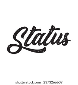 status text on white background.