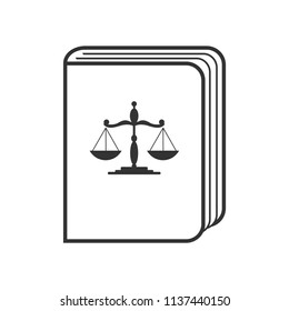 Statute book  icon vector. Law enforcement and criminal justice symbol.