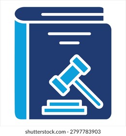 Statute Flat Blue Icon Collection