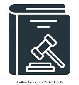 Statute Glyph Icon Style Collection
