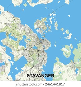 Stavanger, Norway map poster art