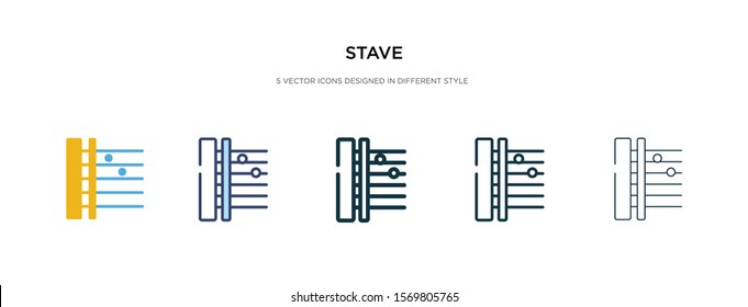 stave icon in different style vector illustration. two colored and black stave vector icons designed in filled, outline, line and stroke style can be used for web, mobile, ui