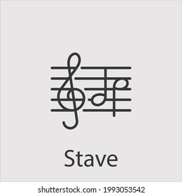 stave Symbol Vektorsymbol.Editable stroke.linear style sign for use web design and mobile apps,logo.Symbol illustration.Pixel Vektorgrafik - Vektorgrafik