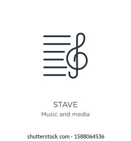 Stave icon vector. Trendy flat stave icon from music and media collection isolated on white background. Vector illustration can be used for web and mobile graphic design, logo, eps10