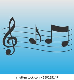 Stave with notes. A musical phrase.
