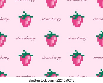 Personaje de dibujos animados Stawberry sin inconvenientes en el fondo rosa