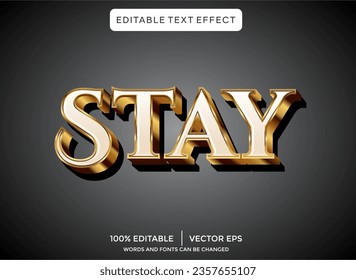 plantilla de efecto de texto 3D de permanencia