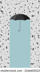 Aléjate de comentarios negativos, golpes y prados, vectores Ilustración, EPS