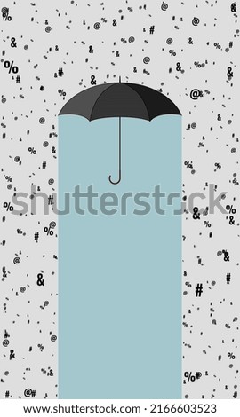 Stay away from negative comments, tattle and prate, vector Illustration,  EPS