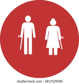 Stay Away From The Old. Images For The New Outbreak Prevention 2019-nCoV. Covid-19 Warning Signs.