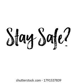¿Está a salvo? vector de texto de caligrafía de pincel