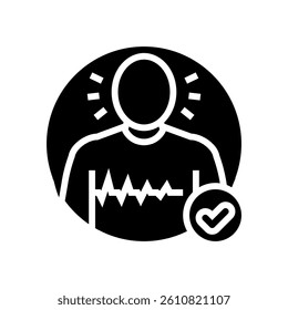 stay calm first aid glyph icon vector. stay calm first aid sign. isolated symbol illustration