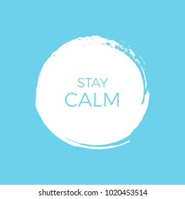 Stay Calm Vector Minimal Poster Design Stock Vector (Royalty Free ...