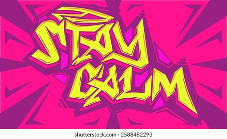 Stay Calm Vector Typography Design For Tshirt, Streetwear, poster, and etc