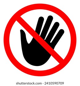 Stay Clear Symbol Sign ,Vector Illustration, Isolate On White Background Label. EPS10