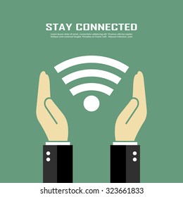 Stay Connected Vector Poster