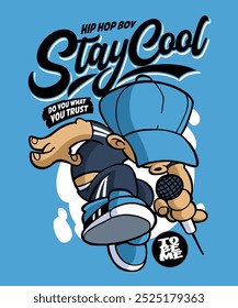 Stay Cool Cartoon Illustration Design