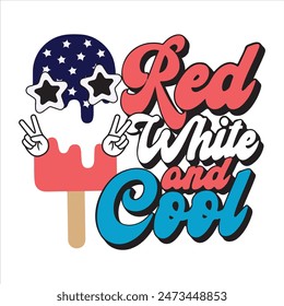 Stay Cool Craft, American Popsicle T-shirt, 4th of July Kids T-shirt