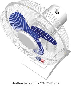 Stay cool with our stylish vector desk fan!