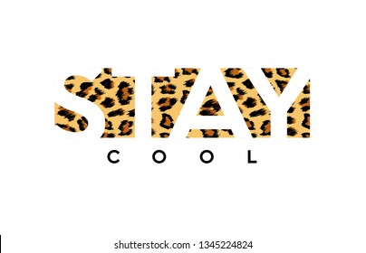 stay cool slogan, for T-shirt printing design and various jobs, Vector.