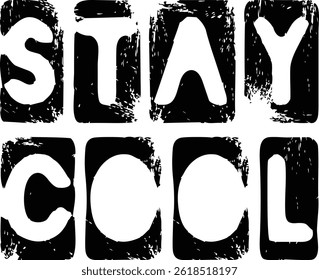 Stay Cool Typography T-shirt Design, Strand T-shirt Design, zomer retro boho design, Vintage Distressed, vector bestand, silhouet bestand, schrijfmachine