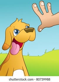 Stay Dog - vector illustration