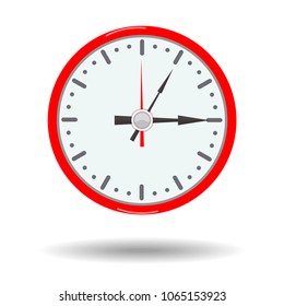 Stay flat design. clock. Clipart. time. Isolated on white background. For your design.
