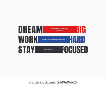 stay focused slogan typography, tee shirt graphics, vectors
