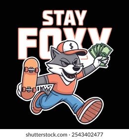 Fique foxy design exclusivo t-shirt