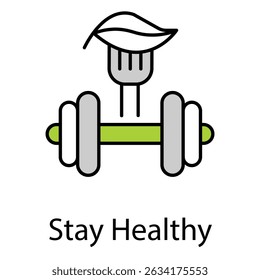 Stay Healthy Vector Icon Representing Wellness Lifestyle