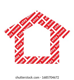 I stay at home awareness social media campaign and coronavirus prevention. Covid 19 is a world pandemic stay at home to be safe.