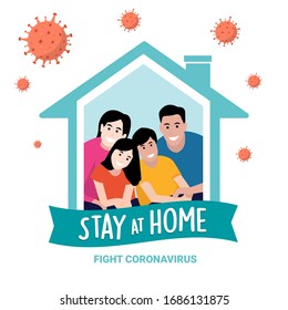 Stay At Home Awareness Social Media Campaign On Coronavirus (COVID-19) Prevention.   