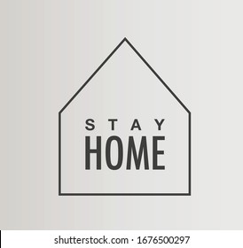 Stay Home, calligraphic symbol collection  to draw attention that everyones responsibility to stop the coronavirus. Different concepts to illustrate of Stay Home! Home vector collection