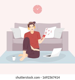 Stay home campaign, ways to help stop the spread of the coronavirus. Self-quarantine at home and avoiding contact with other people or animals.