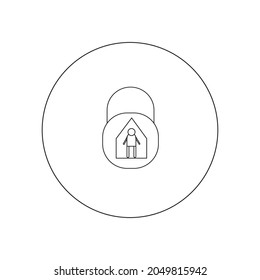  quédate en casa. Accidente. Ilustración vectorial.