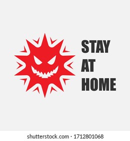 Stay at home corona virus covid-19 lockdown vector stock image