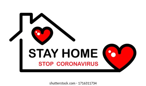 Stay at home. Coronavirus Covid-19, Protection campaign or measure from coronavirus, COVID--19.