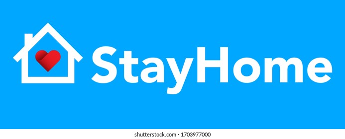 Stay at home. Coronavirus Covid-19, quarantine motivational phrase.
