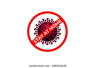 stay at home, coronavirus covid-19. vector illustration