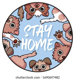 stay home covid-19 coronavirus typography 