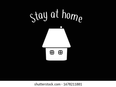 stay at home design vector 