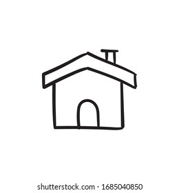 Stay home doodle illustration. House sketch. #Stayhome campaign
