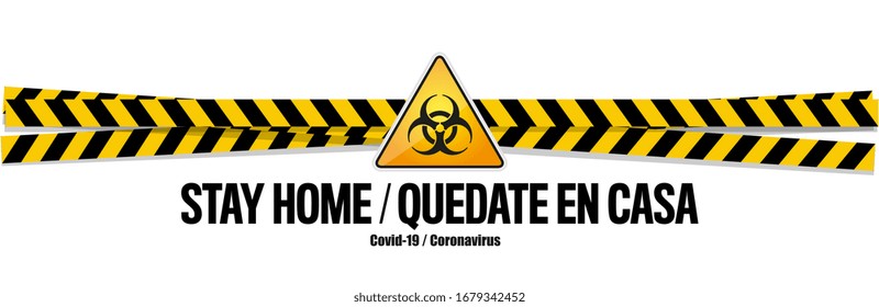 Stay home and Quédate en casa, Spanish translation 