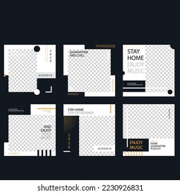 stay home event instagram-post-collection template