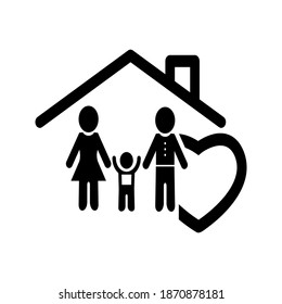 Stay home. Family staying at home in self quarantine. family vector. Eps 10