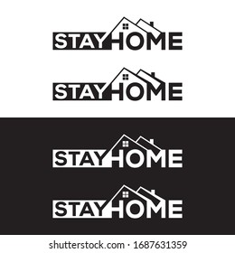 Stay home. Stay home flat vector icon for apps and websites.